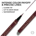 thumbnail image 2 of L'Oreal Paris Haute Precision Liquid Eyeliner, Burgundy Cashmere 50, 0.03 fl oz, 2 of 9