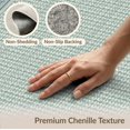 thumbnail image 6 of ODIKA 9'x12' Washable Area Rug Low Pile, Flatwoven, Navy Solid That Geometric Neutral Couch Modern Interlocking Border with Fret Motif for Great Room, Indoor Concept, Large Living, 6 of 7