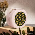 thumbnail image 6 of Yiaed Daisies Flowers Print Travel Jewelry Case Bridesmaid Gift Boxes Jewelry Travel Organizer Small Round Jewelry Box Mini Storage-Pink, 6 of 7