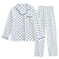 thumbnail image 1 of HNMKIU Pyjamas Grande Taille pour Femmes Pyjamas Printemps et Automne Manches Longues Vêtements de Maison, 1 of 3