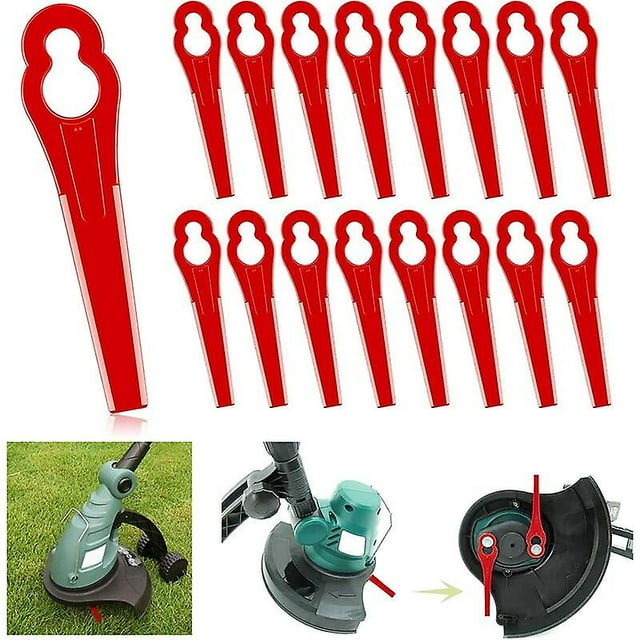 100 Pcs Lames En Plastique De Rechange, Lame Coupe Bordure Tondeuse Gazon En Plastique Lames Pour Jardin Et Pelouse Coupe Bordures