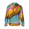 thumbnail image 2 of Picia Melting Banana Fantasy Women's Men's UPF 50+ Sun Protection Hoodie Shirt Long Sleeve SPF Fishing Outdoor UV Hiking Lightweight Shirts-3X-Large, 2 of 9
