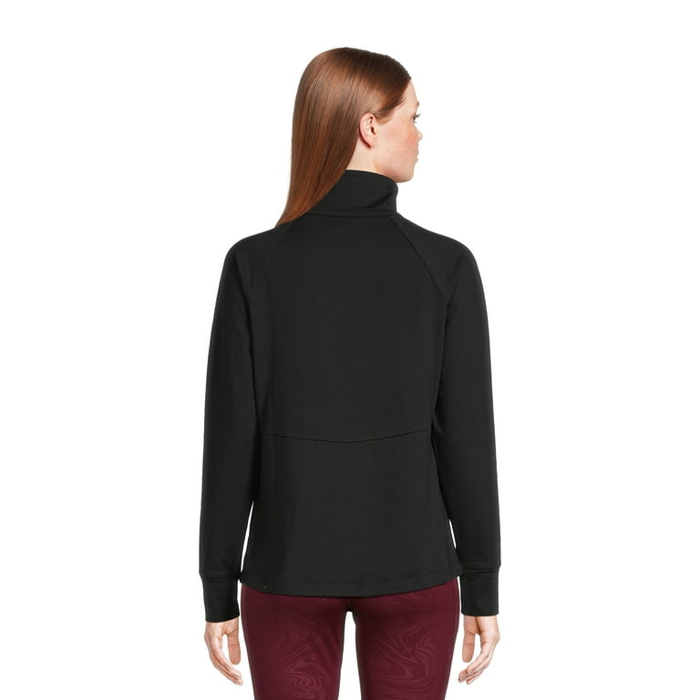 Avia Women's Mock Neck Long Sleeve Pullover Top, Sizes XS-3XL