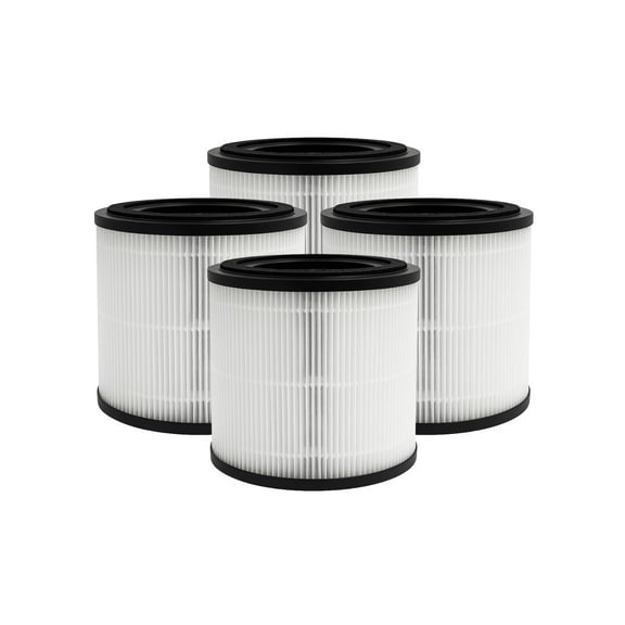 3-in-1 True HEPA Activated Carbon Filter Replacement Compatible with Bissell MYair Pro Air Purifier 3139A Hub 2905A Part 3069 3389. Size 6.1" x 6.1" x 6". 4 Packs