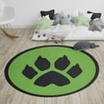 thumbnail image 2 of Well Woven Miraculous Ladybug Cat Noir Symbol Green 3'11" Round Rug, 2 of 6
