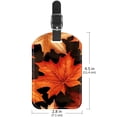 thumbnail image 6 of Square 2Pack PU Leather Maple Leaf Cruise Luggage Tag with Privacy Cover and Name ID Tag for Travel Handbags Backpacks Luggage Tags, 6 of 6