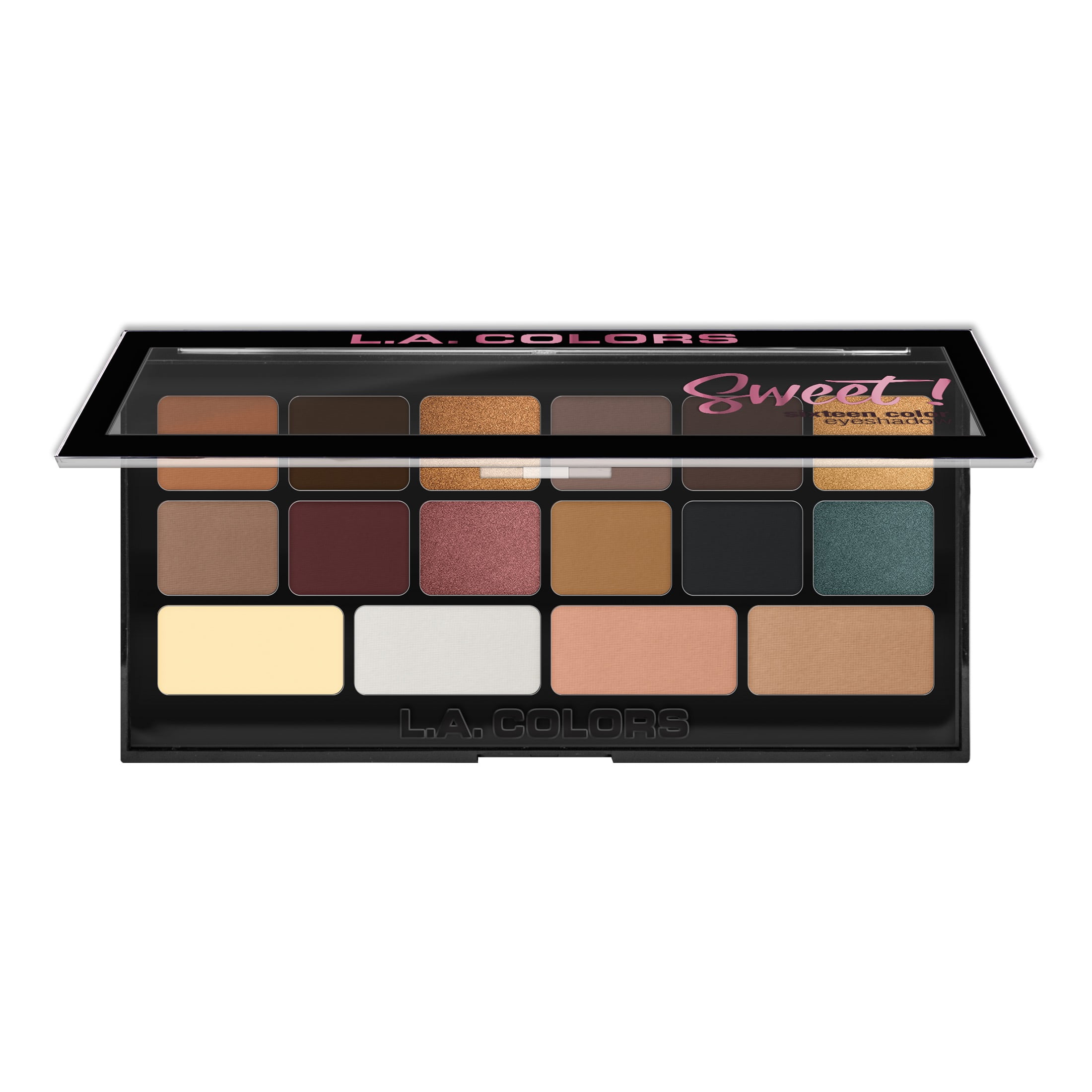 L.A. COLORS Sweet 16 Eyeshadow Palette, Seductive, Multi-Color