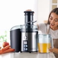 thumbnail image 2 of Juicer Machine,Fruit Juicer Machine with Larger 3" Big Mouth Feed Chute,Juicer Machines Vegetable and Fruit,Stainless Steel,BPA-free (Silver+Black), 2 of 10