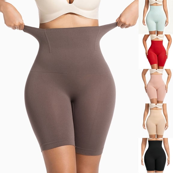 Raeneomay Plus Size To 5XL High Waist Seamless Shapewear Shorts for Women Firm Compression Tummy Control Butt Lifter Thigh Slimmer Body Shaper Under Dresses Daily Wear