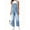 Light blue, variant on Women's Casual Loose Denim Work Pants Bib Adjustable Shoulder Strap Wide Leg Capri Denim Jumpsuit