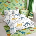 thumbnail image 2 of Erosebridal Colorful Dino Bedding Comforter Set for Kids, Dinosaur Print Full Bedding Set, White, 2 of 6