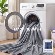 LAGRATY Cooling Blanket, Cool Summer Blanket for Hot Sleepers, Throw Blanket, Soft Comfy Lightweight Blankets for All Seasons, Best Gift Idea(Grey, 50×70in)