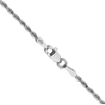 thumbnail image 3 of 10K Solid White Gold 1.85mm Quadruple Rope Chain Twisted Link Necklace, 3 of 4