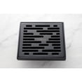thumbnail image 2 of Kingston Brass BSF6310MB Watercourse Transit 4-Inch Brass Square Grid Shower Drain with Hair Strainer in Matte Black, 2 of 7