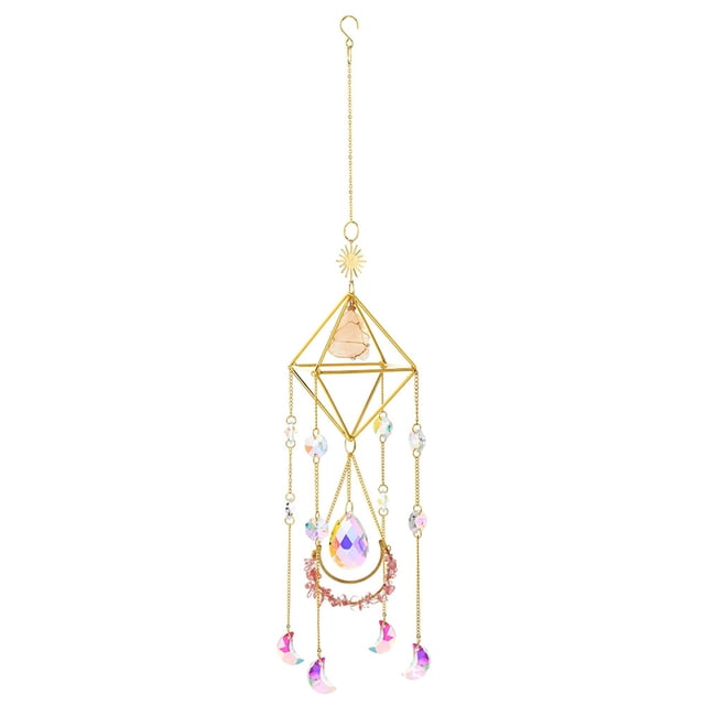 Atrapasoles De Cristal Para Colgar Campanillas De Viento Atrapasol Para Jardín Atrapasol Arcoíris Hecho A Mano Atrapasol Chapado En Oro