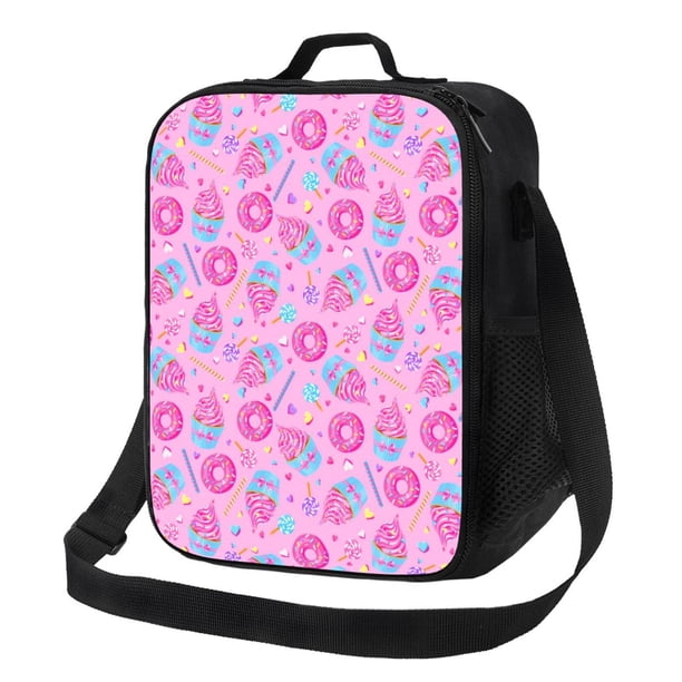 Disketp Donuts Bolsa Térmica Estampada para Almuerzo, Lonchera para Hombres y Mujeres Adultos