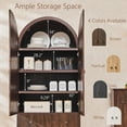 thumbnail image 6 of SinCiDo Fluted Arched Cabinet, 71" Tall Kitchen Storage Cabinets with Doors and Adjustable Shelves, 2 Large Drawers for Dining Room, Living Room, 6 of 7