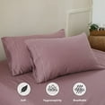 thumbnail image 2 of Simple&Opulence 100% French Linen Pillowcase King Size-Set of 2- Washed Solid Color Pillow Cases Embroidered -Soft and Durable (Purple, 20''x40''), 2 of 6