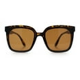 thumbnail image 4 of Womens Trendy Retro Inset Lens Oversize Horn Rim Plastic Fashion Sunglasses Tortoise - Brown, 4 of 8