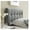 Gray, variant on Tufted Button Linen Fabric Upholstered Twin Headboard in Beige