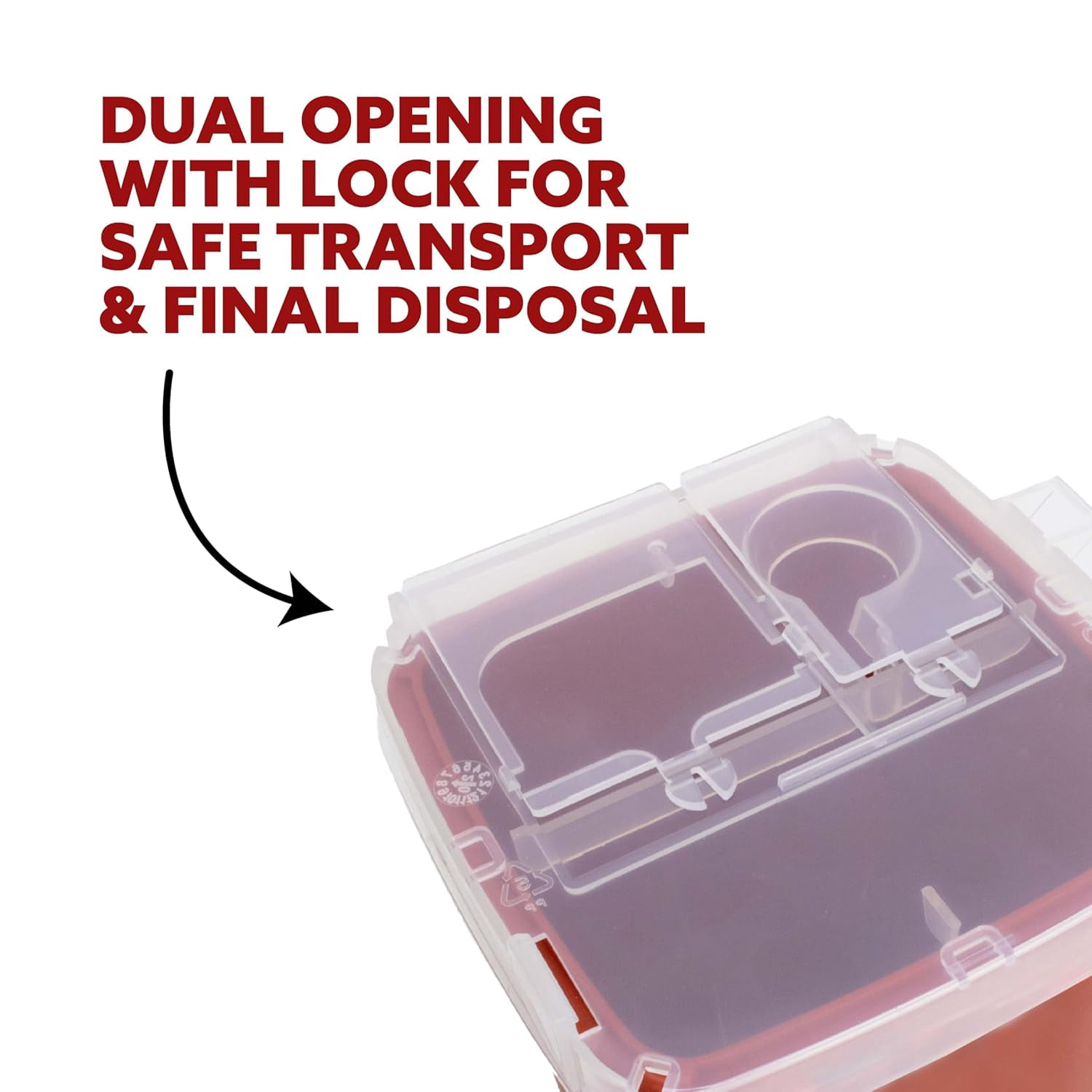 Sharps Container 1 Quart (10 Pack), Portable Container for Home Use, Biohazard Needle and Syringe Disposal, Small Portable Container for Travel and Professional Use