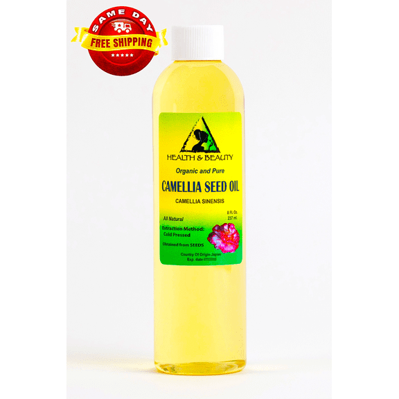 Camellia / Camelia Seed Oil Unrefined Virgin Organic Carrier Cold Pressed 100% Pure 8 oz