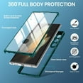 thumbnail image 3 of for Samsung Galaxy S22 Ultra Case, 360 Full Body Rugged Case with Built-in Screen Protector Transparent Heavy Duty Shockproof Bumper Cover for Galaxy S22 Ultra 6.8" (Green), 3 of 13