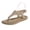 Beige, variant on Womens Comfortable Open Toe Flat Sandals with Elastic Back Strap Brown 37