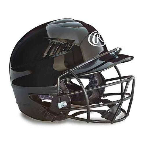Youth Batting Helmet with Face Guard in Black