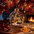 thumbnail image 3 of CHJK Glowing Christmas Story Ornament, Light-Up Mini Holiday Scene with Warm LED Light, Festive Keepsake Gift for Home Christmas Party Decoration, #1, 3 of 6