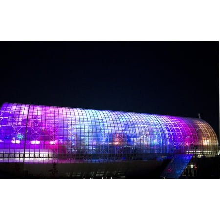 - Peel-n-Stick Poster of Oklahoma Crystal Bridge Downtown Myriad Gardens Poster 24x16 Adhesive Sticker Poster Print