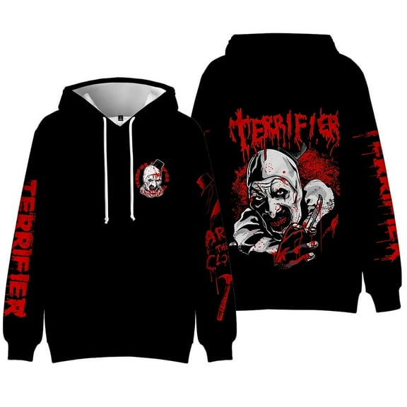 Halloween Merch Horror Movie Terrifier Hoodie Unisex Fashion Long Sleeve Horror Style Sweatshirt