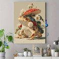thumbnail image 4 of Groovy Frog Christmas Canvas Print, Mushroom Retro Xmas Art, Festive Holiday Fun Kitchen Wall Decor, 4 of 8