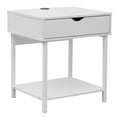 thumbnail image 6 of JJS Side End Table, Nightstand, Bedside Table with Drawer and Storage Shelves, Sofa Table for Living Room, Bedroom, Accent Furniture, Easy Assembly, White, 6 of 8