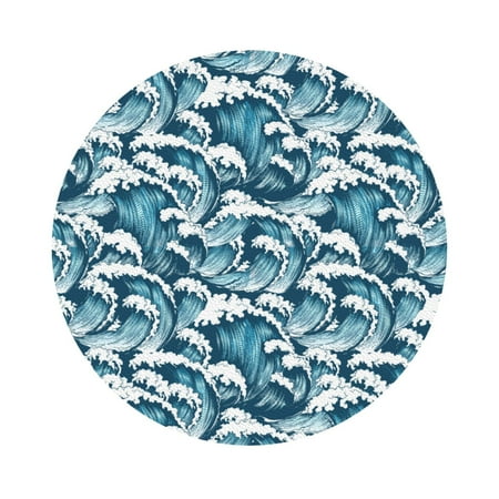 

Matuu Ocean Waves for Cup Coasters Set of 6 Leather Coasters Desk Coasters for Office Measures 4” x 4” Round Shape