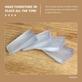 thumbnail image 2 of Cuñas para puertas Linaichen, 8 unidades, transparentes, para mesa, niveladoras de muebles inestables, 2 of 7