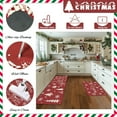 thumbnail image 4 of Merry Christmas Kitchen Rug Xmas Trees Winter Snowflake Let It Snow Kitchen Mats Set of 2 for Christmas Home Decor Low-Profile Kitchen Rug Set, 17x 30 and 17x 47 (Red), 4 of 6