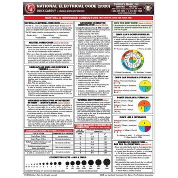 Pre-Owned NATIONAL ELECTRICAL CODE (NEC) 2020 Quick-Card (Unknown) 1622702522 9781622702527