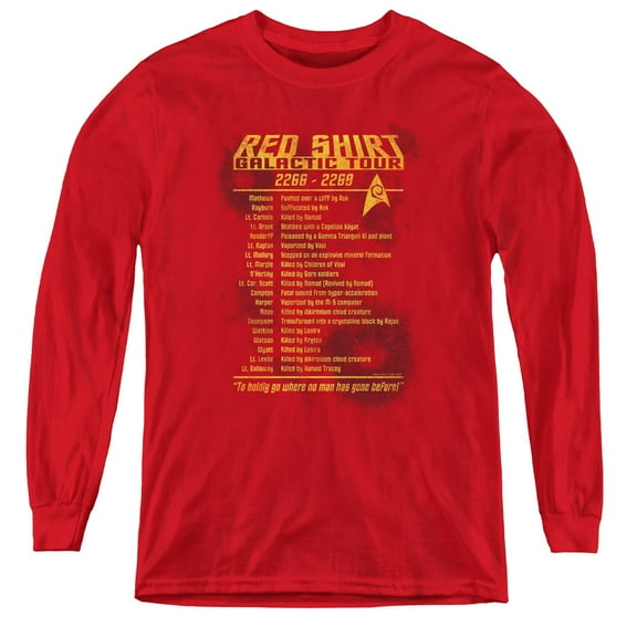 Star Trek - Red Shirt Tour - Youth Long Sleeve Shirt - Small