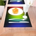 thumbnail image 5 of XMXY Woven Placemats Set of 6 PCS, Lines Rainbow Colors Table Mats Washable Heat Resistant Placemats, 5 of 6