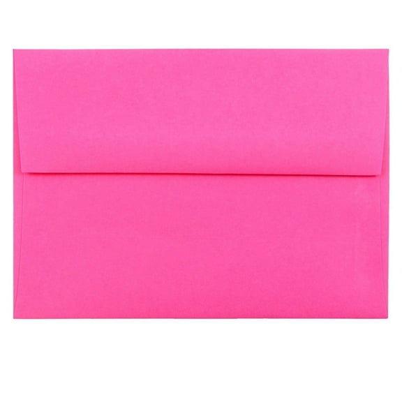 JAM Paper & Envelope A6 Envelopes, 4 3/4 x 6 1/2, Fuchsia, 25/Pack