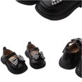 thumbnail image 6 of Domzle Toddler Little Girl Mary Jane Dress Shoes Flats for Girl Party School Shoes Non-Slip Sole Wide Round Toe Black, 6 of 6