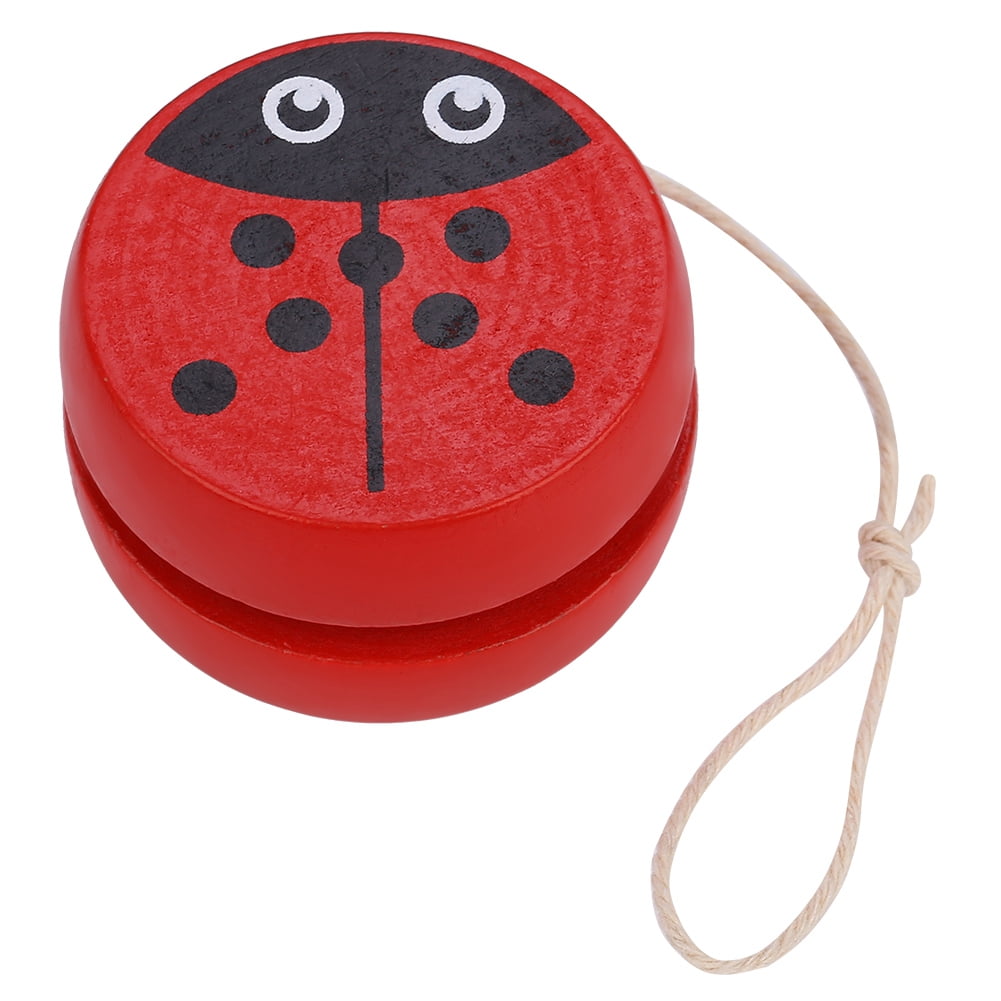 LYUMO Cute Cartoon Pattern Wooden Yoyo Ball Toy Early Education