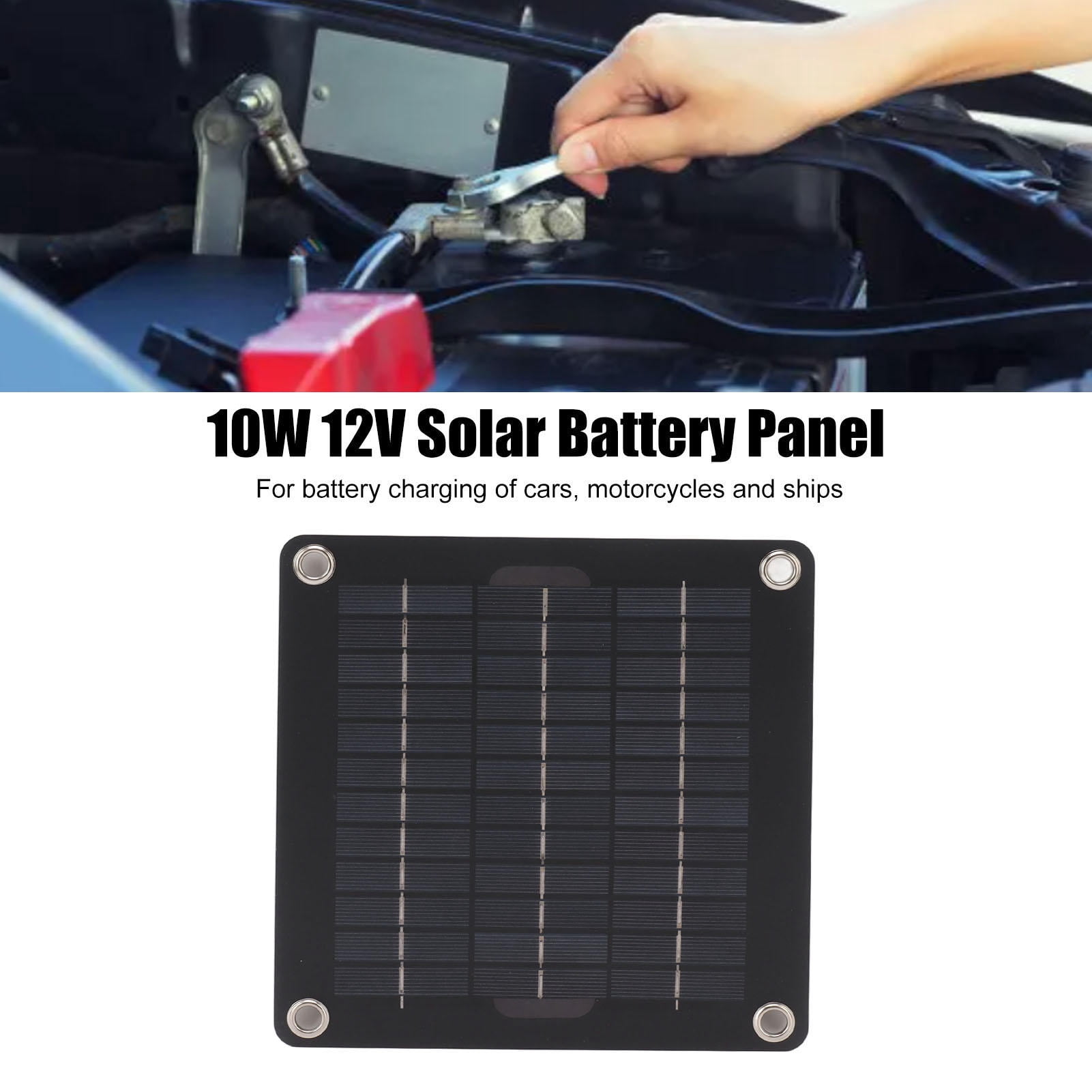 Suodoka 5W Portable Solar Panel Kit – 12V Battery Charger, Monocrystalline Silicon, Blocking Diode, Lightweight & Compact for Camping & Outdoor Use