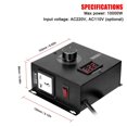 thumbnail image 4 of 10000W Household Compact Variable Voltage Controller Portable Speed Temperature Light Voltage Adjuatable Regulator Dimmer, 4 of 5