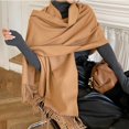 thumbnail image 4 of Light Grey Cashmere Winter Warm Scarf For Women Pashmina Shawl Wr, 4 of 5