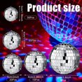 thumbnail image 4 of 100 bolas de discoteca plateadas de Funtery, de 3 a 10 cm, para colgar, decoración, 4 of 7