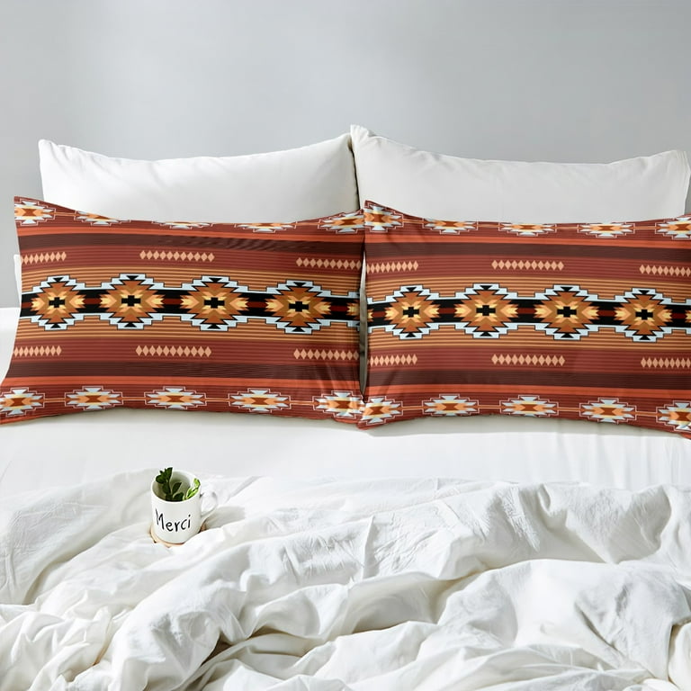 Western Boho Bedding Sets Queen,Aztec Comforter Cover,Ethnic ...