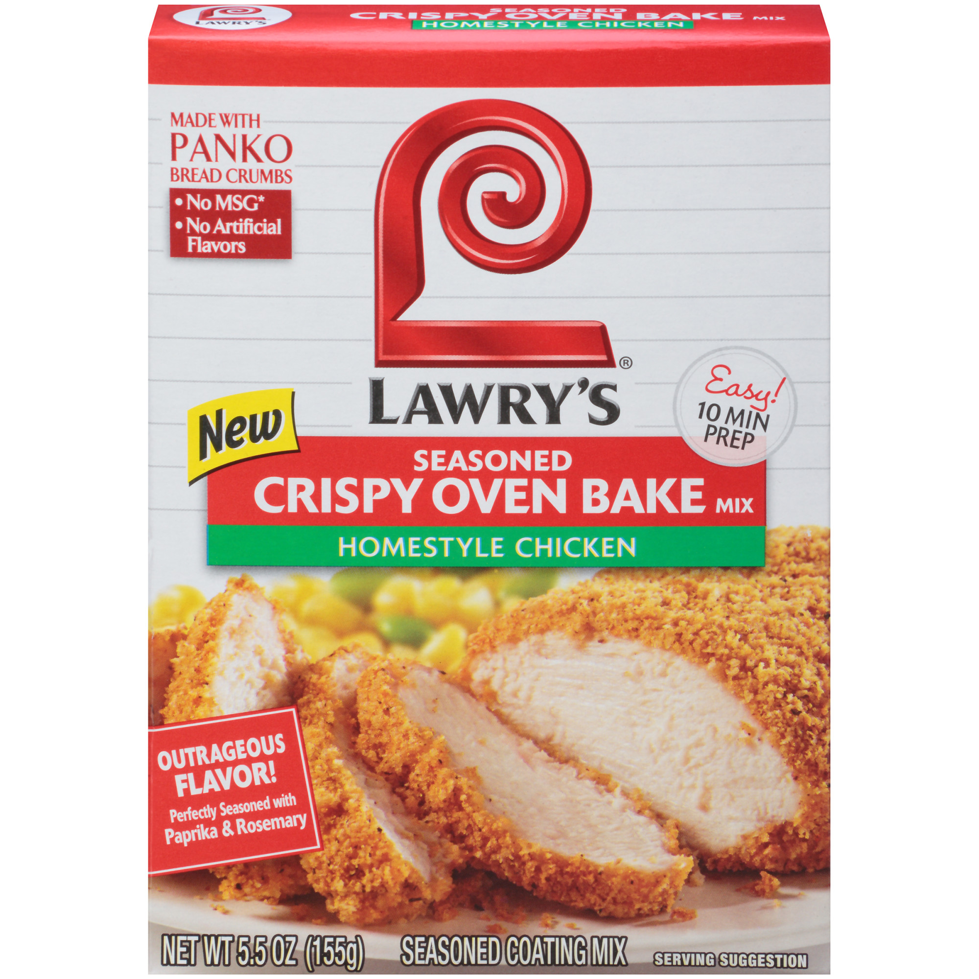 Lawry's Homestyle Chicken Seasoned Crispy Oven Bake Mix, 5.5 oz