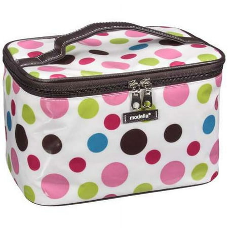 Modella: White W/Light Pink/Dark Pink/Green/Purple/Blue Polka Dots Make Up Bag